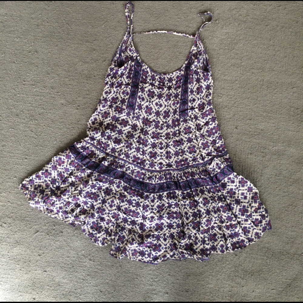 Brandy Melville Jada Purple Boho Print Dress