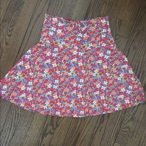 Floral high wasted skirt or can be folded over
