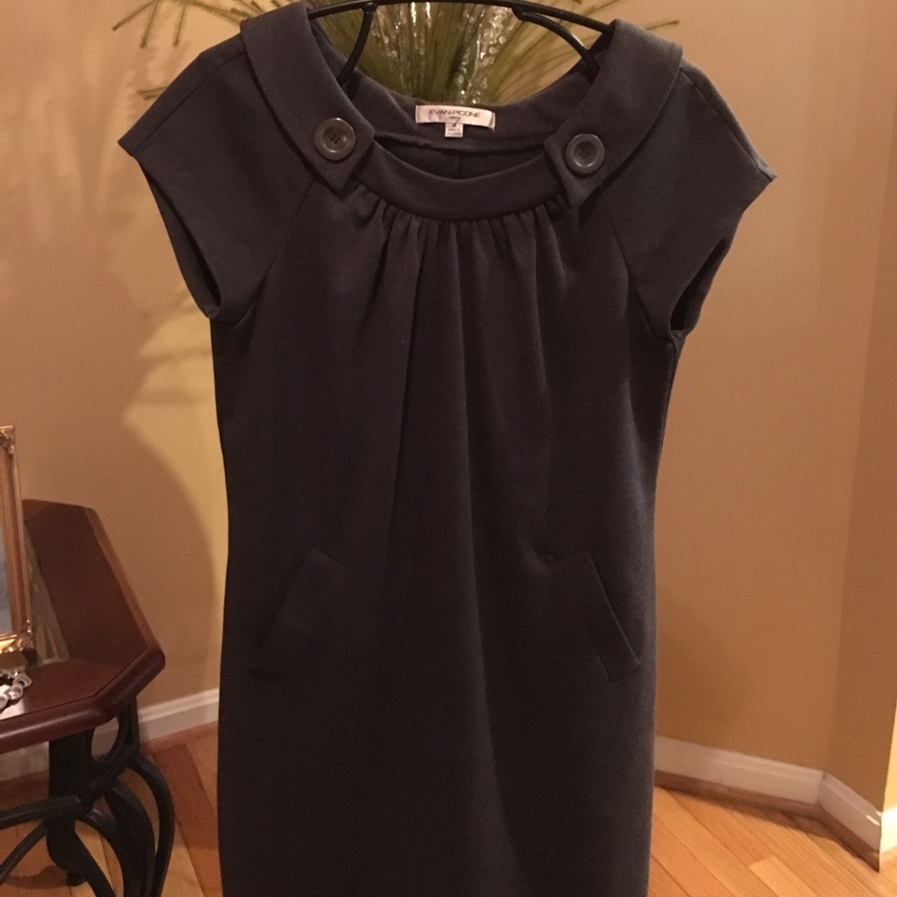 Evan-Picone Gray Knit Dress