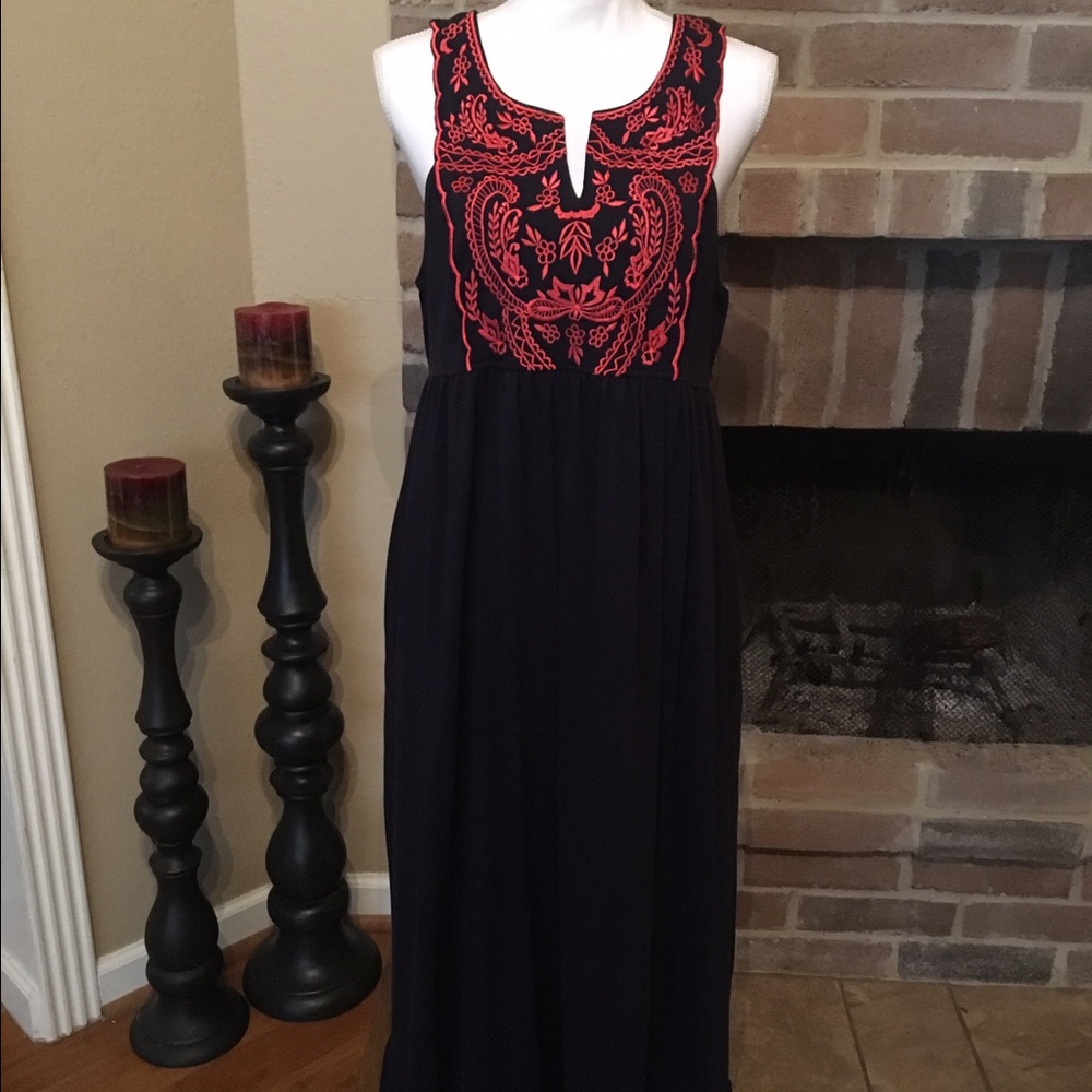 eShakti maxi dress floral print xl 16