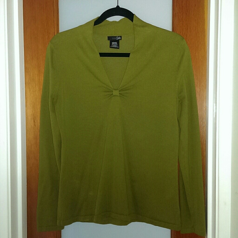 Olive Green Sweater Top
