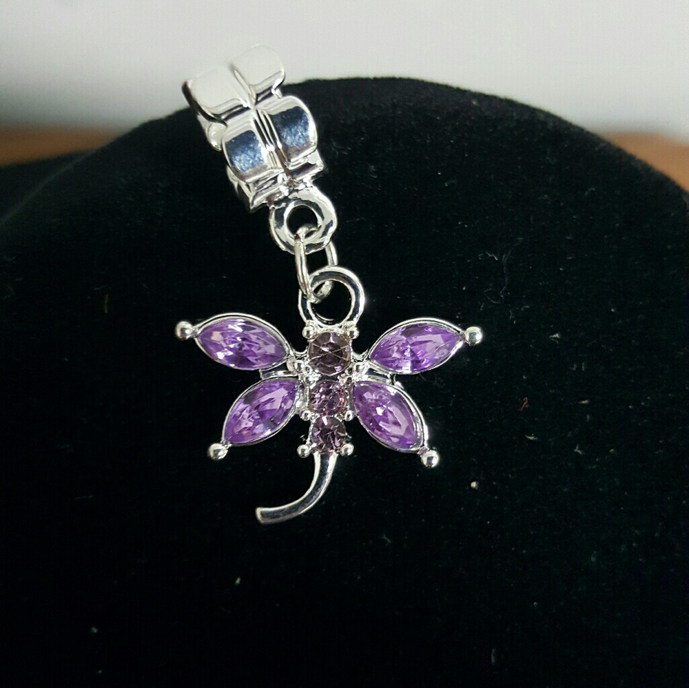 Lilac Dragonfly pendant