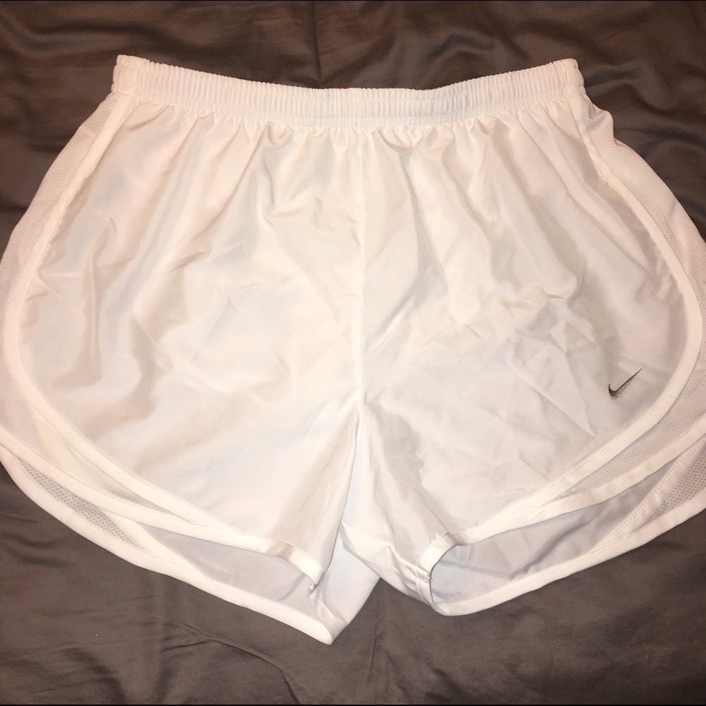 Nike Dri Fit White Tempo Shorts