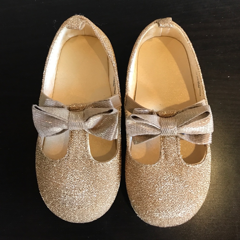 H&M golden toddler shoes