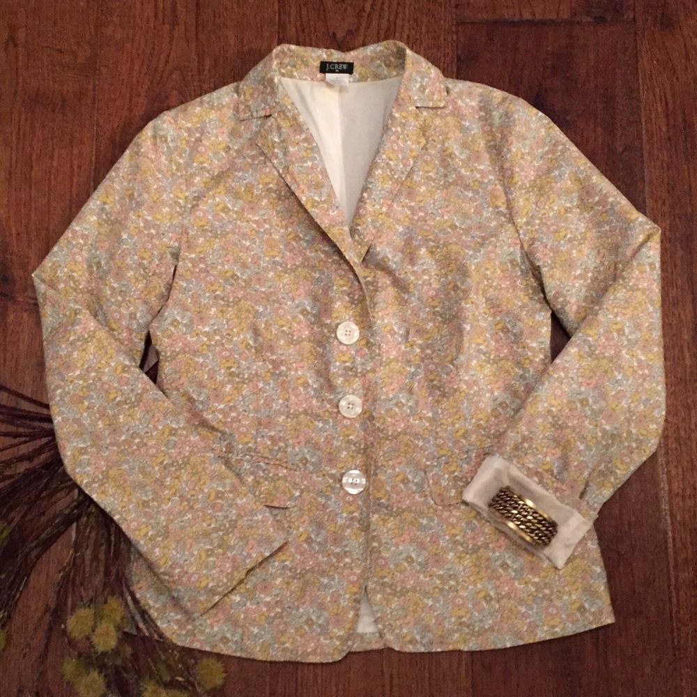 J Crew Liberty of London spring floral blazer