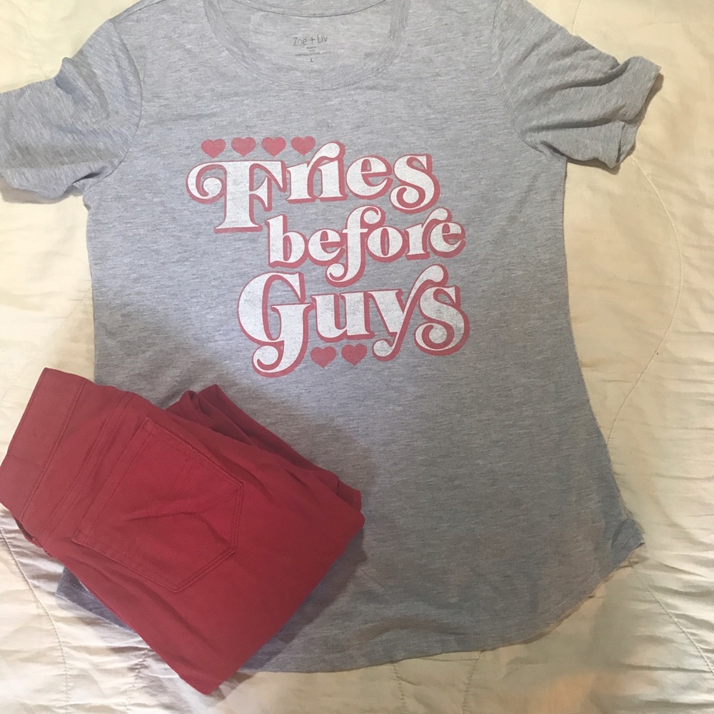 Fries Before Guys Graphic Tee.