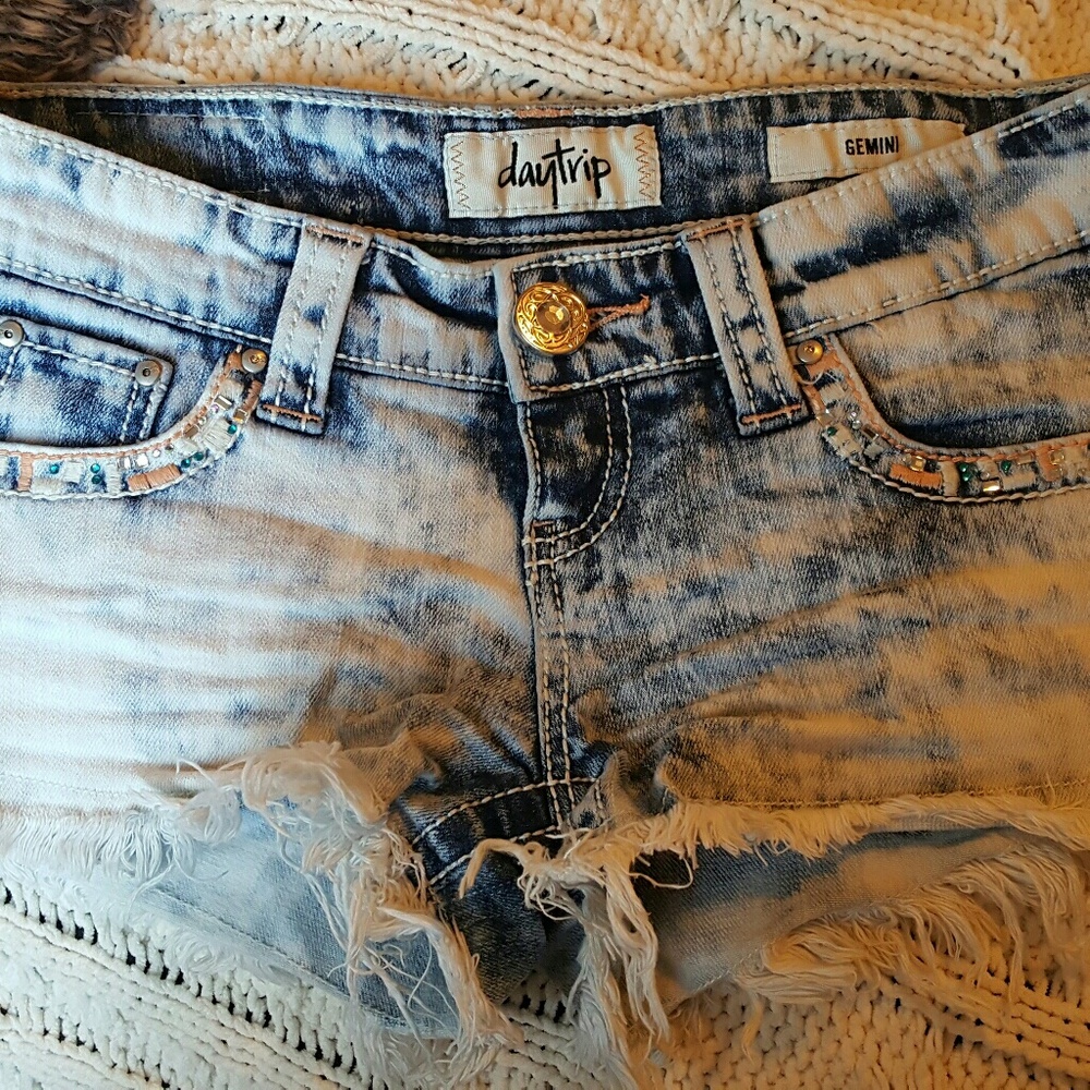 Acid Wash Jean Shorts
