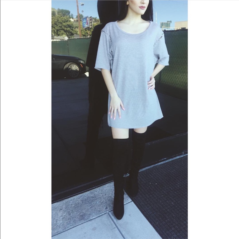 Grey T-Shirt Dress