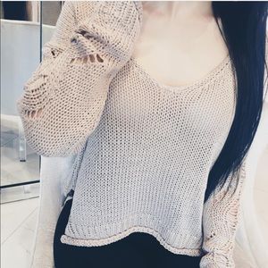 Nude Distressed Sweater