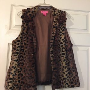 Betsey Johnson faux fur vest