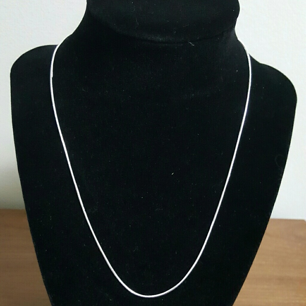 18" silver plated snake chain