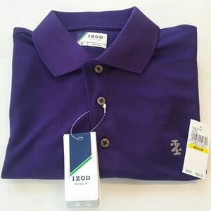 Izod Golf Polo Men Short Sleeve Shirt UPF-20 Sun