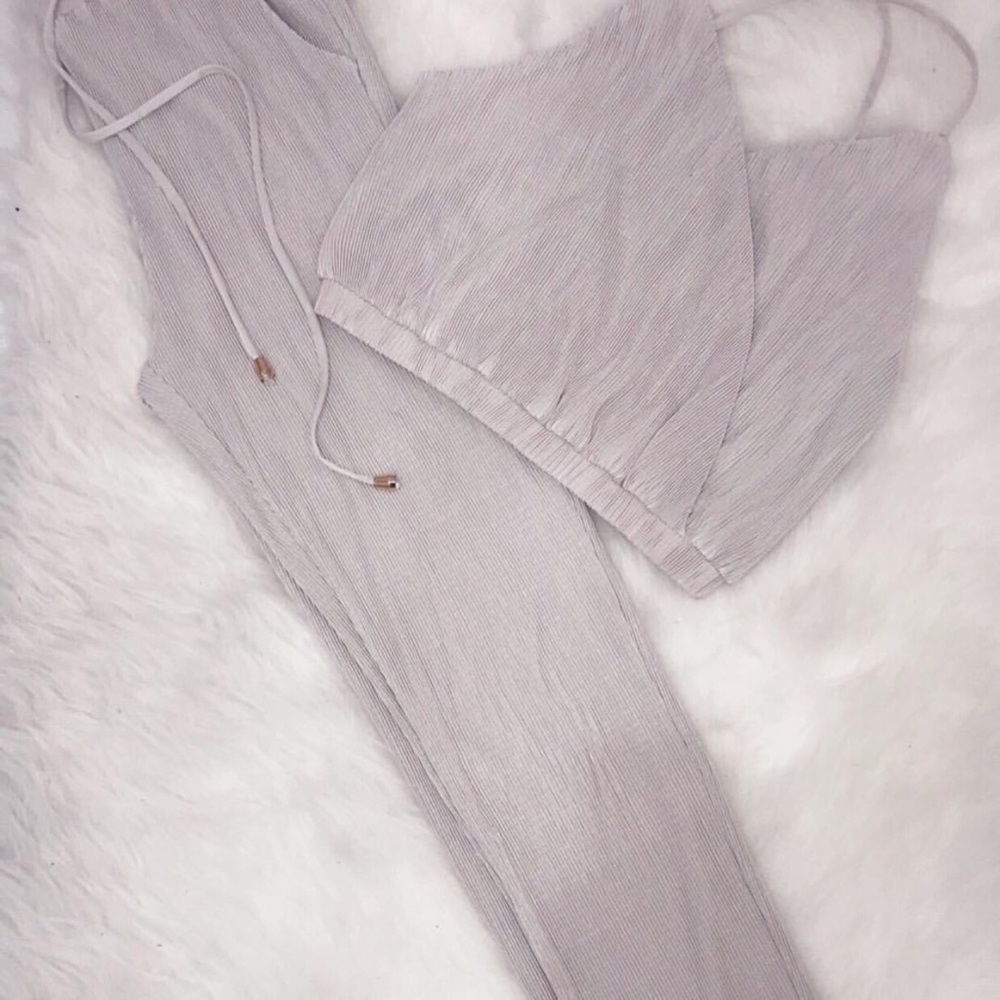 S I L V E R Crop Set PANTS