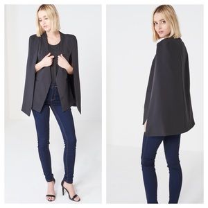Lavish Alice Collarless Cape Blazer