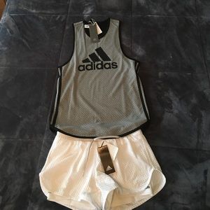 BRAND NEW WITH TAGS Adidas Mesh Tank XS & Shorts S