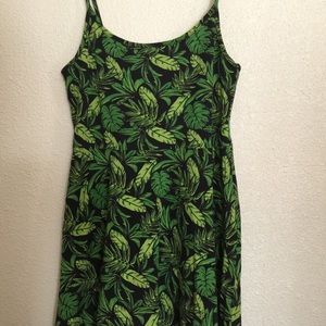 DIVIDED TROPIC JUNGLE COTTON SUNDRESS
