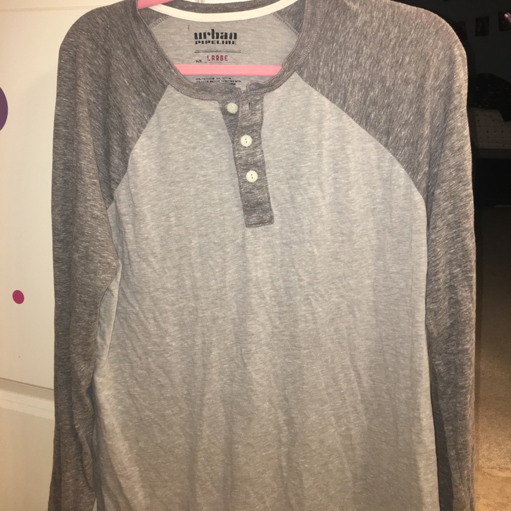 White and grey baseball tee unisex