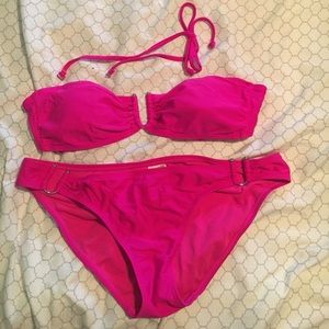 Hot pink bikini set