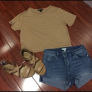 Tan crop top