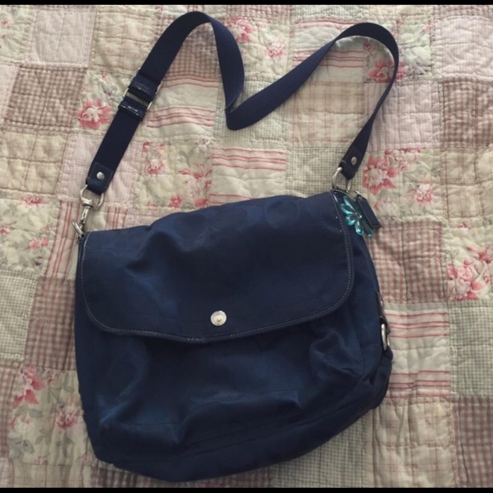 Coach canvas cross body purse