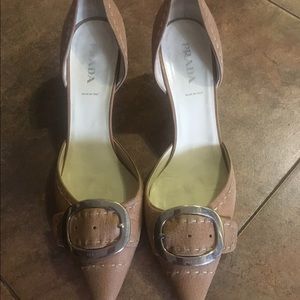Prada d'orsay pumps kitten heels