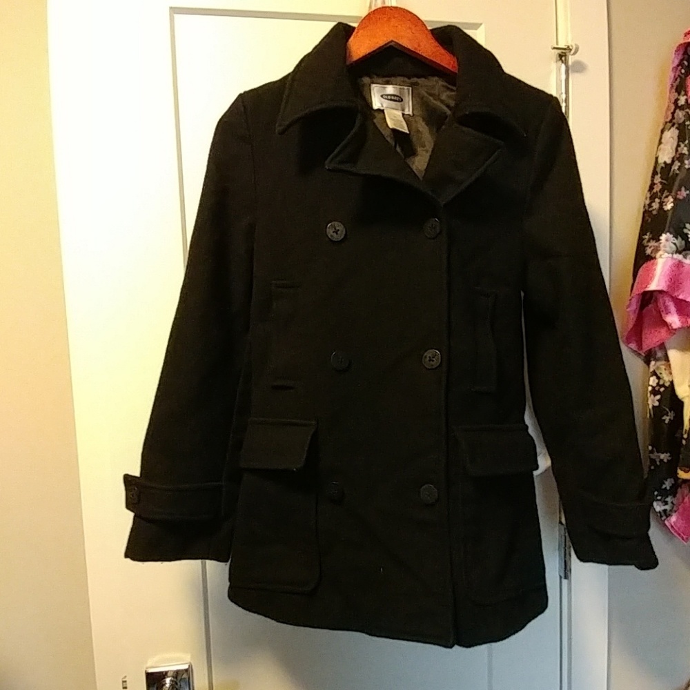Mens Black peacoat