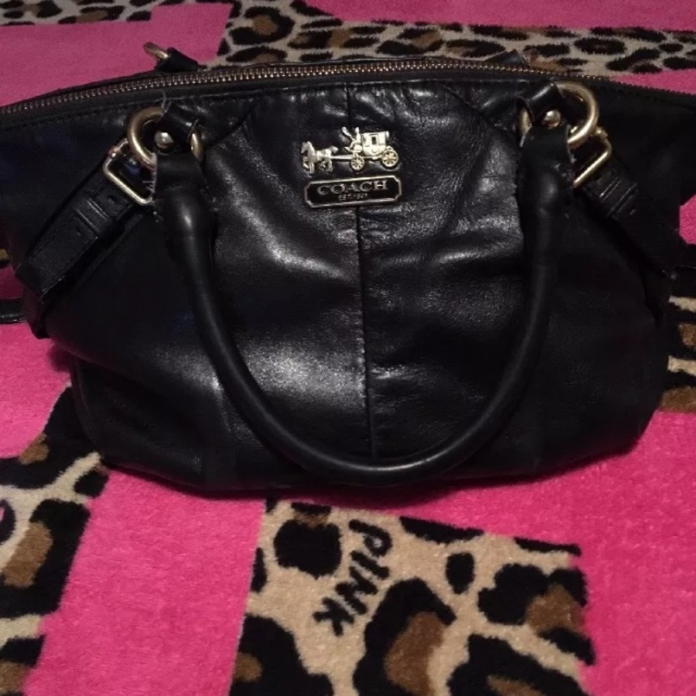 Coach Madison Sophia Black Satchel