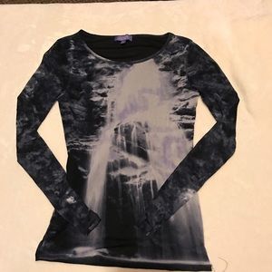 Vivienne Tam blouse with sheer sleeves