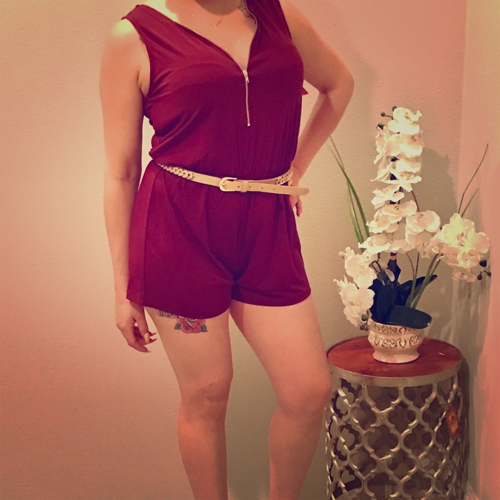 Wine Romper Size Small New With Tag