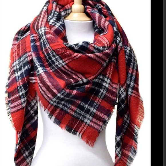 New Tartan Plaid Oversized Blanket Scarf - Picture 2 of 5