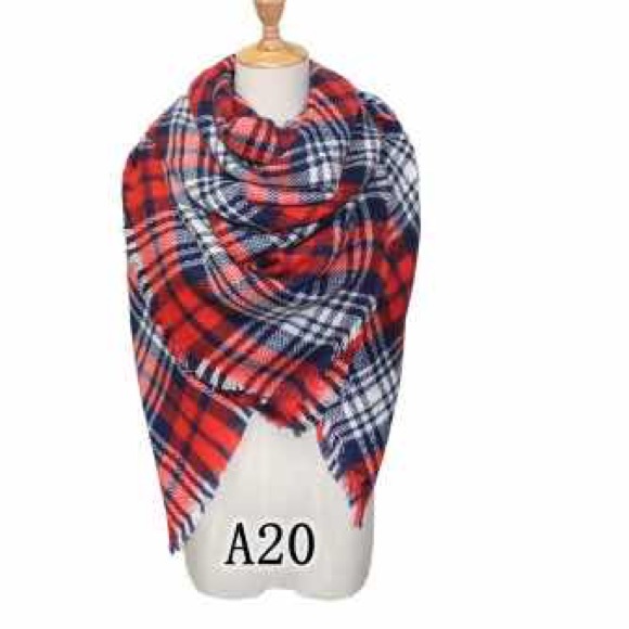 New Tartan Plaid Oversized Blanket Scarf - Picture 4 of 5