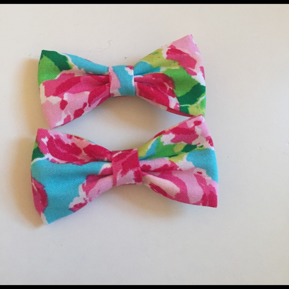 Set of two Lilly Pulitzer inspired hair bows