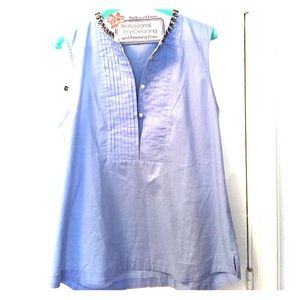 J Crew jeweled shell sleeveless blouse