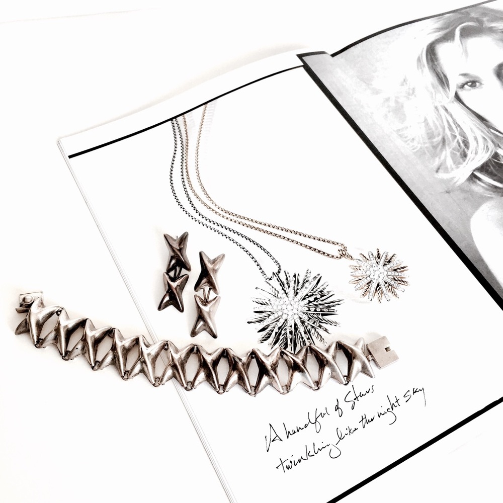 .925 set. Twinkle & Star Earring & bracelet set - Picture 1 of 9