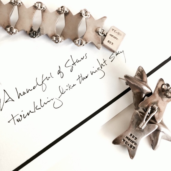 .925 set. Twinkle & Star Earring & bracelet set - Picture 4 of 9