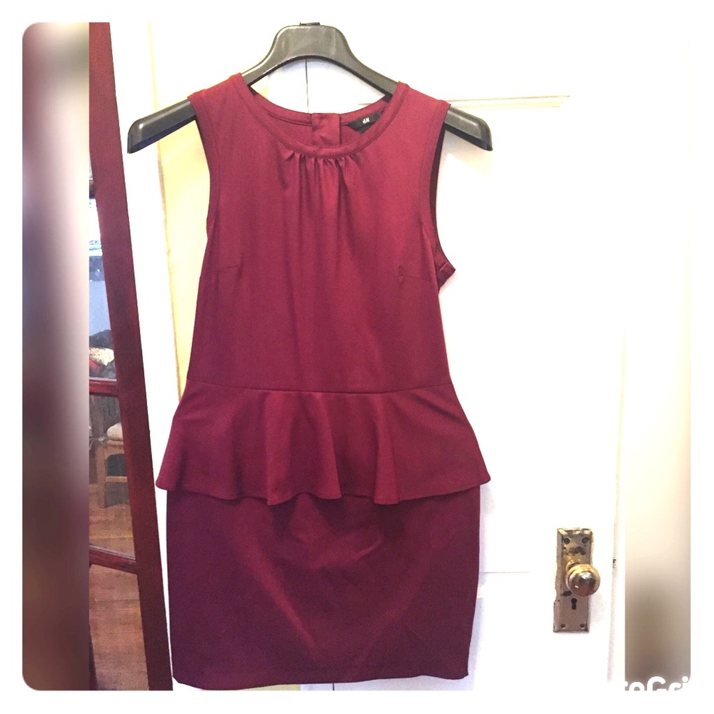 H&M wine color dress