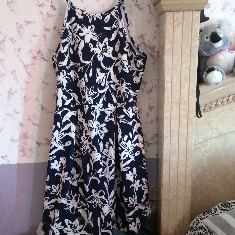 Hawaiian inspired halter top dress