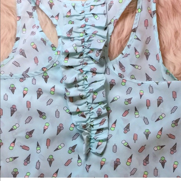 Candie's Tops - ruffle racerback top.