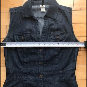 Measurements blue denim dress