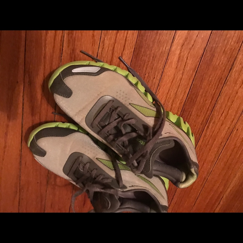 Reebok Zig grey and lime green