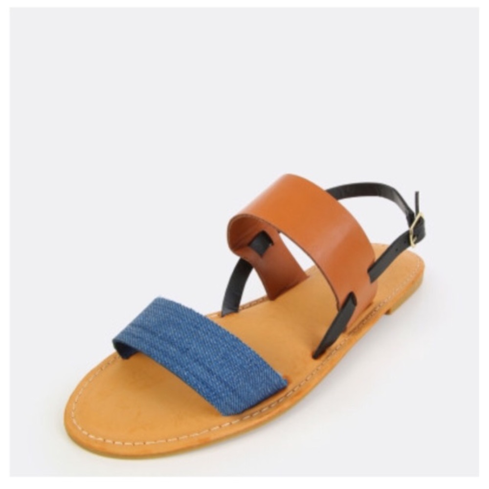 ❤️SOLD❤️NWOT Double Band Slingback Flat Sandals