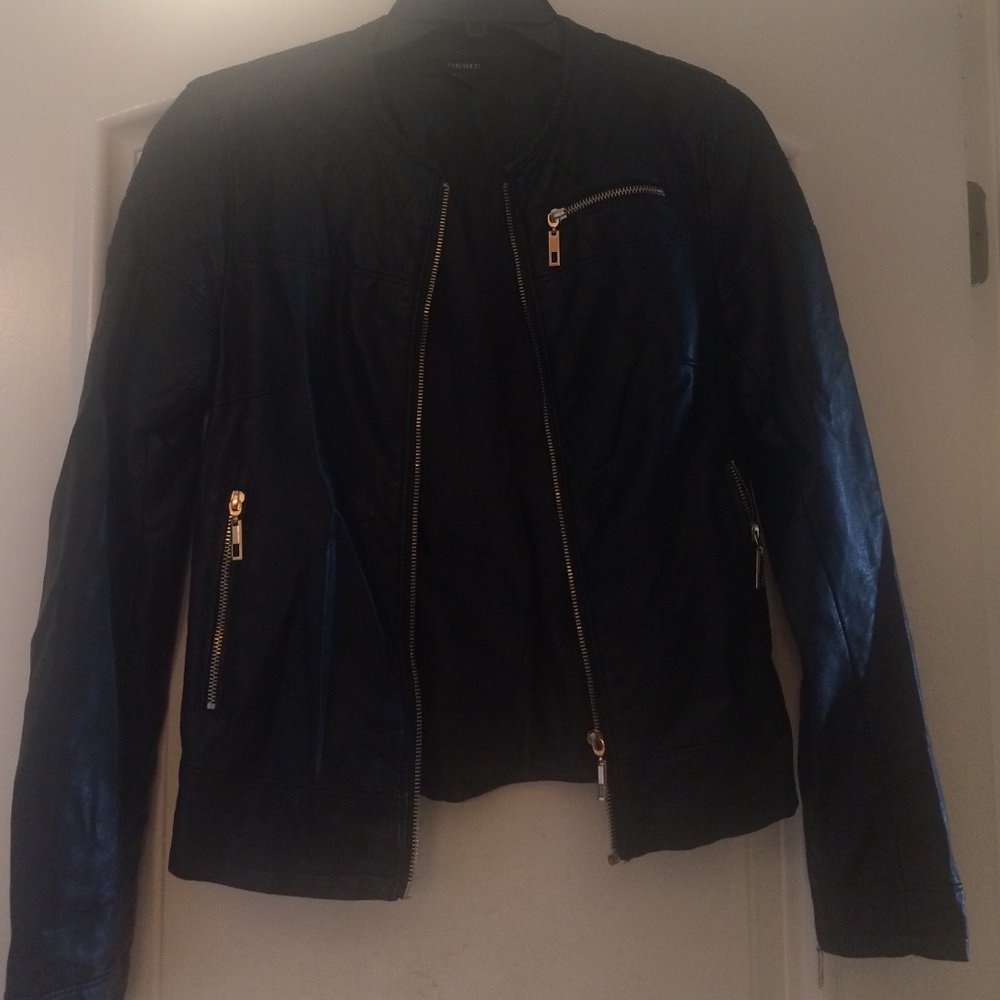Black leather jacket