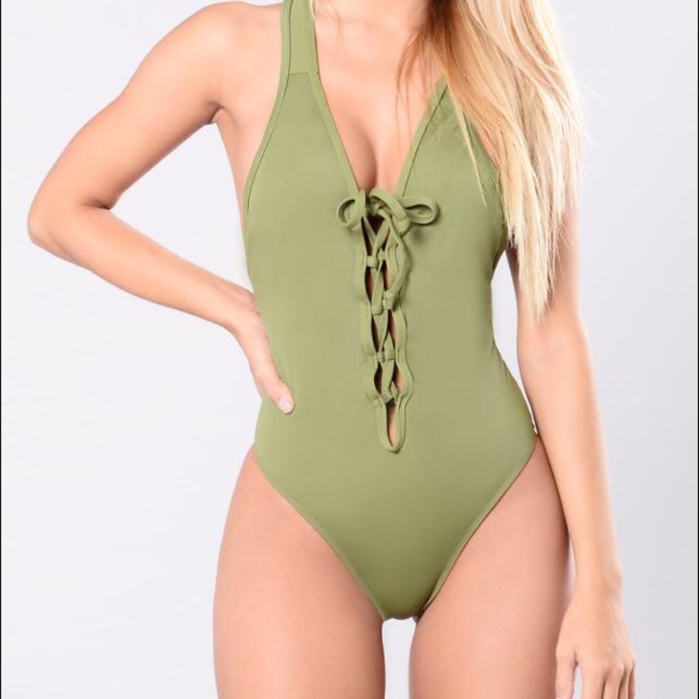 Deeper Water Swimsuit - Kale