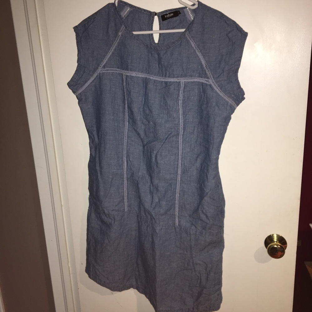 Light blue chambray dress