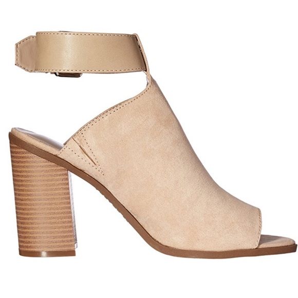 NIB Perfect Cream Peep Toe Slingback Mule Bootie - Picture 4 of 6