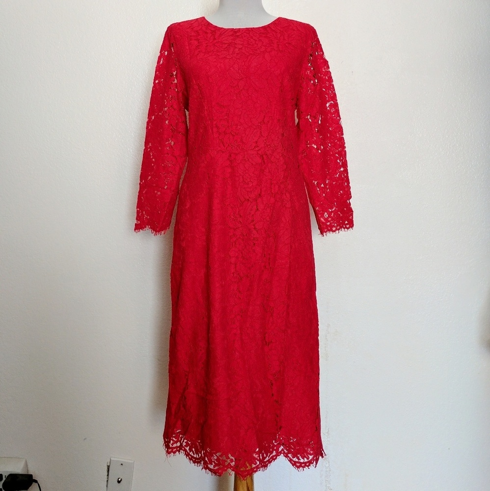 Red lace dress size M