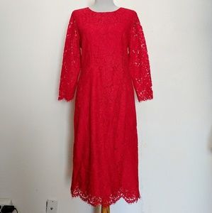 Red lace dress size M