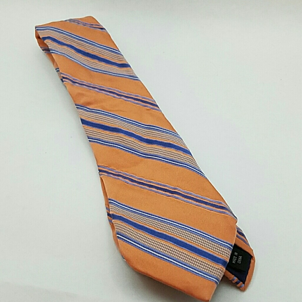 *FREE with Purchase* Peach with blue stripes tie