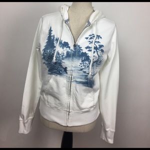 Lucky Brand Hooded Zip Up Sweatshirt EUC