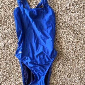 Racerback Speedo blue fitness swimsuit sz 32